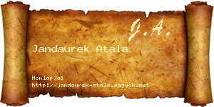 Jandaurek Atala névjegykártya